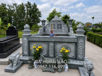 Mẫu Mộ đôi cổ cho Bố Mẹ - Xây Mộ đá đôi uy tín tại Hưng Yên