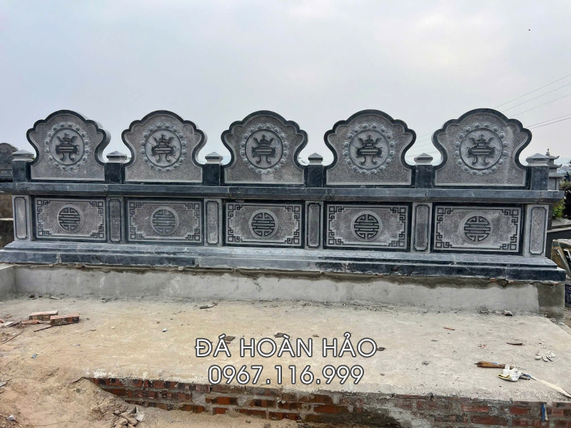 Mẫu Mộ đá quây 5 người (mộ 5 người chung, xây quây bằng đá) - Mộ tập thể