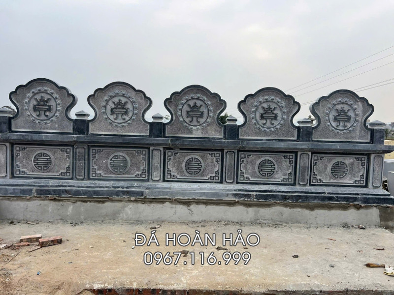Mẫu Mộ đá quây 5 người (mộ 5 người chung, xây quây bằng đá) - Mộ tập thể