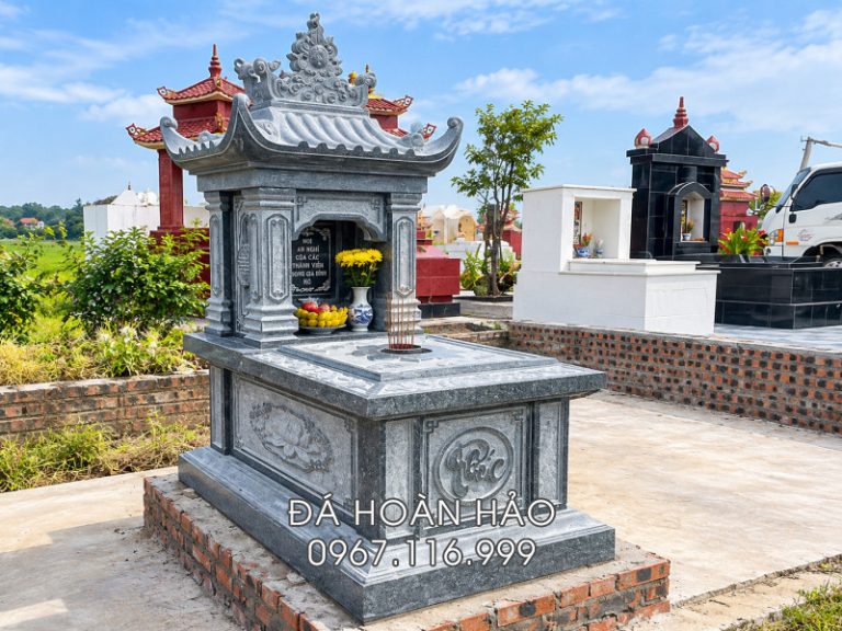 Chọn Mộ đá 1 mái hay Mộ đá 2 mái đẹp cho người thân trong gia đình